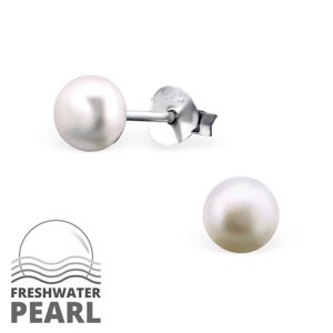 OLIVIE Stříbrné náušnice s perlou 1302 Ag 925; ≤0,5 g.