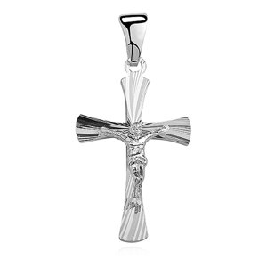 OLIVIE Stříbrný přívěsek KŘÍŽEK - JEŽÍŠ KRISTUS 1681 Ag 925; ≤1,6 g.