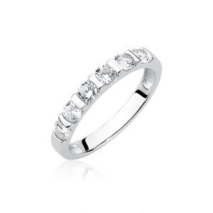 OLIVIE Stříbrný prsten se zirkony 1949 Velikost prstenů: 10 (EU: 62-64) Ag 925; ≤2,5 g.