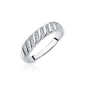 OLIVIE Stříbrný prsten se zirkony 1955 Velikost prstenů: 6 (EU: 51-53) Ag 925; ≤2,7 g.