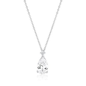 OLIVIE Stříbrný náhrdelník se zirkonem SLZA 2013 Ag 925; ≤3 g.