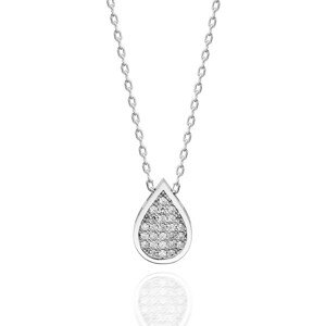 OLIVIE Stříbrný náhrdelník KAPKA se Swarovski krystaly 2328 Ag 925; ≤1,93 g.