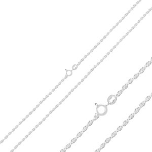 OLIVIE Zatočený 60cm stříbrný řetízek 4383 Ag 925; ≤3 g.