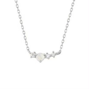 OLIVIE Stříbrný náhrdelník s opálem 8867 Ag 925; ≤1,8 g.