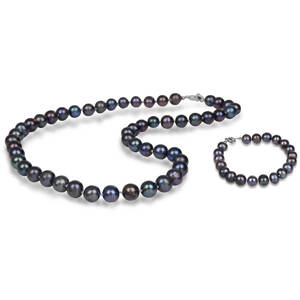 JwL Luxury Pearls Zvýhodněná perlová souprava šperků JL0265 a JL0360 (náramek, náhrdelník)