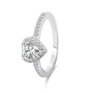 Brilio Silver Romantický stříbrný prsten Srdce RI047W 52 mm