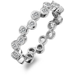 Hot Diamonds Luxusní stříbrný prsten s topazy a diamantem Willow DR208 50 mm