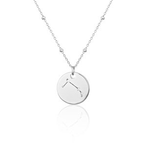 JVD Moderní stříbrný náhrdelník se zirkony Beran SVLN0327XH2BIBE (řetízek, přívěsek)