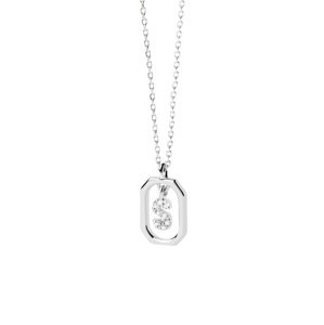 PDPAOLA Půvabný stříbrný náhrdelník písmeno "S" LETTERS CO02-530-U (řetízek, přívěsek)
