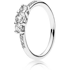 Pandora Třpytivý stříbrný prsten Timeless 196242CZ 50 mm
