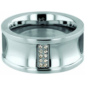 Tommy Hilfiger Luxusní ocelový prsten s krystaly TH2780034 58 mm