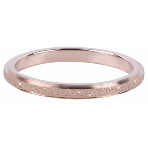 Troli Bronzový ocelový třpytivý prsten 59 mm