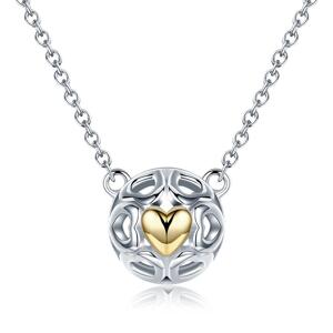 Linda's Jewelry Stříbrný náhrdelník Kupole Srdcí  INH038
