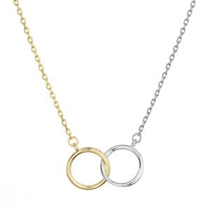 Pozlacený a stříbrný náhrdelník DUET 62010,Pozlacený a stříbrný náhrdelník DUET 62010