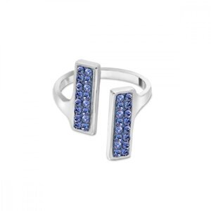 Prsten modrý se Swarovski Elements Glow PFMP1SA Sapphire 52 - 54 (S/M),Prsten modrý se Swarovski Elements Glow PFMP1SA Sapphire 52 - 54 (S/M)