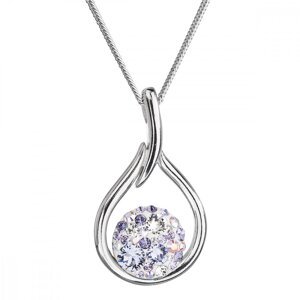 Stříbrný náhrdelník se Swarovski krystaly fialová kapka 32075.3 Violet,Stříbrný náhrdelník se Swarovski krystaly fialová kapka 32075.3 Violet