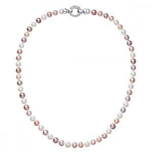 Perlový náhrdelník z pravých říčních perel mix barev 22004.3,Perlový náhrdelník z pravých říčních perel mix barev 22004.3